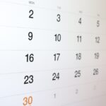 月間の保守点検・作業日程表